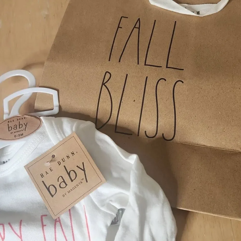 Rae Dunn Happy Fall Y'all baby girl 3 piece outfit 0-3 months